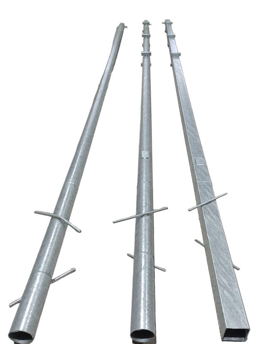 Poste redondo 7 mts 4" en 3 mm galvanizado