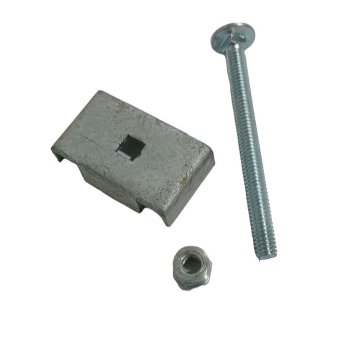 Kit de fijación (perno coche ,Chapa y tuerca autorrompiente) - Para cerco perimetral